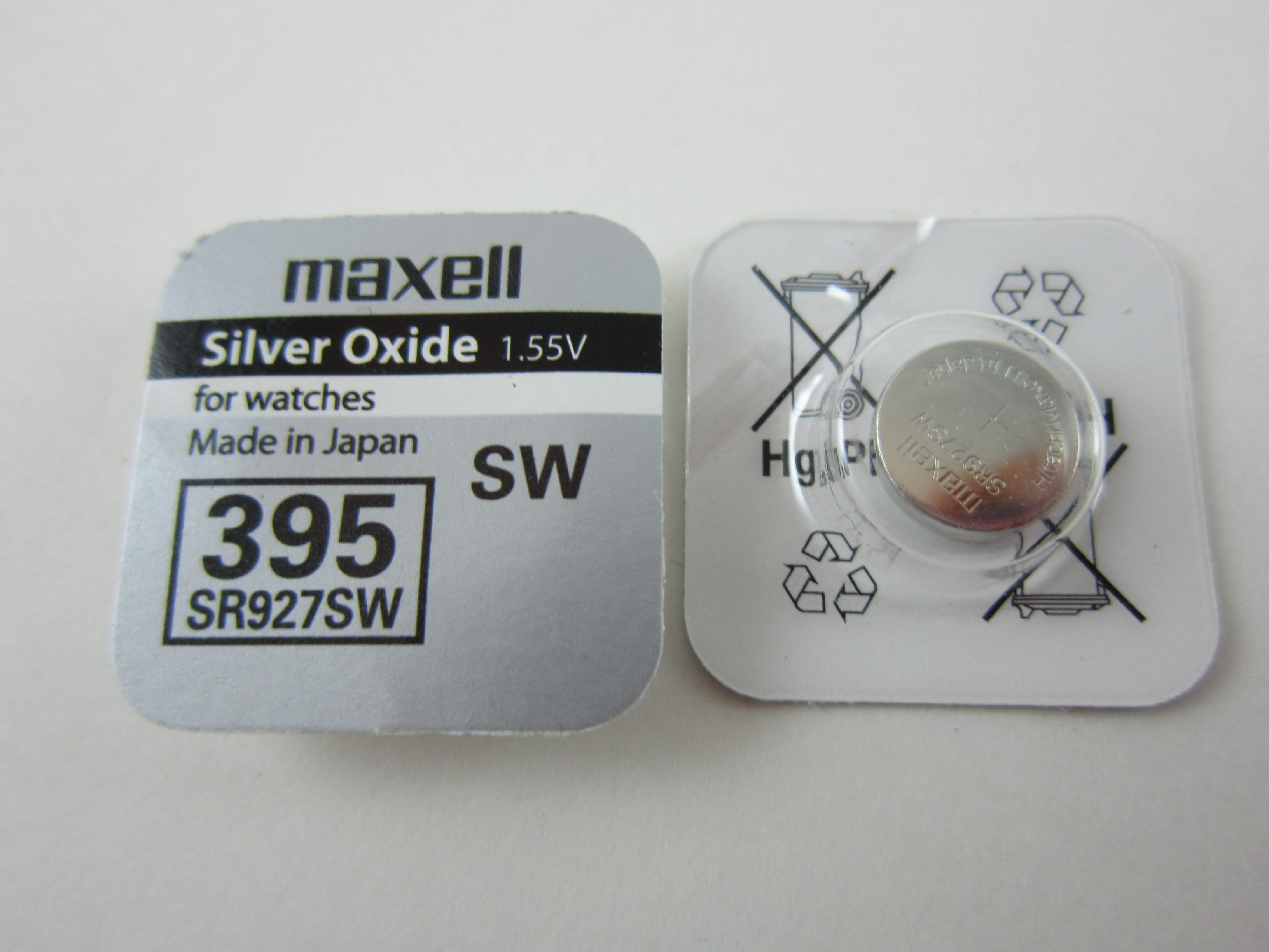 Maxell 4x SR927SW 395 1.55V Silver Oxide Button Cell Watch Batteries