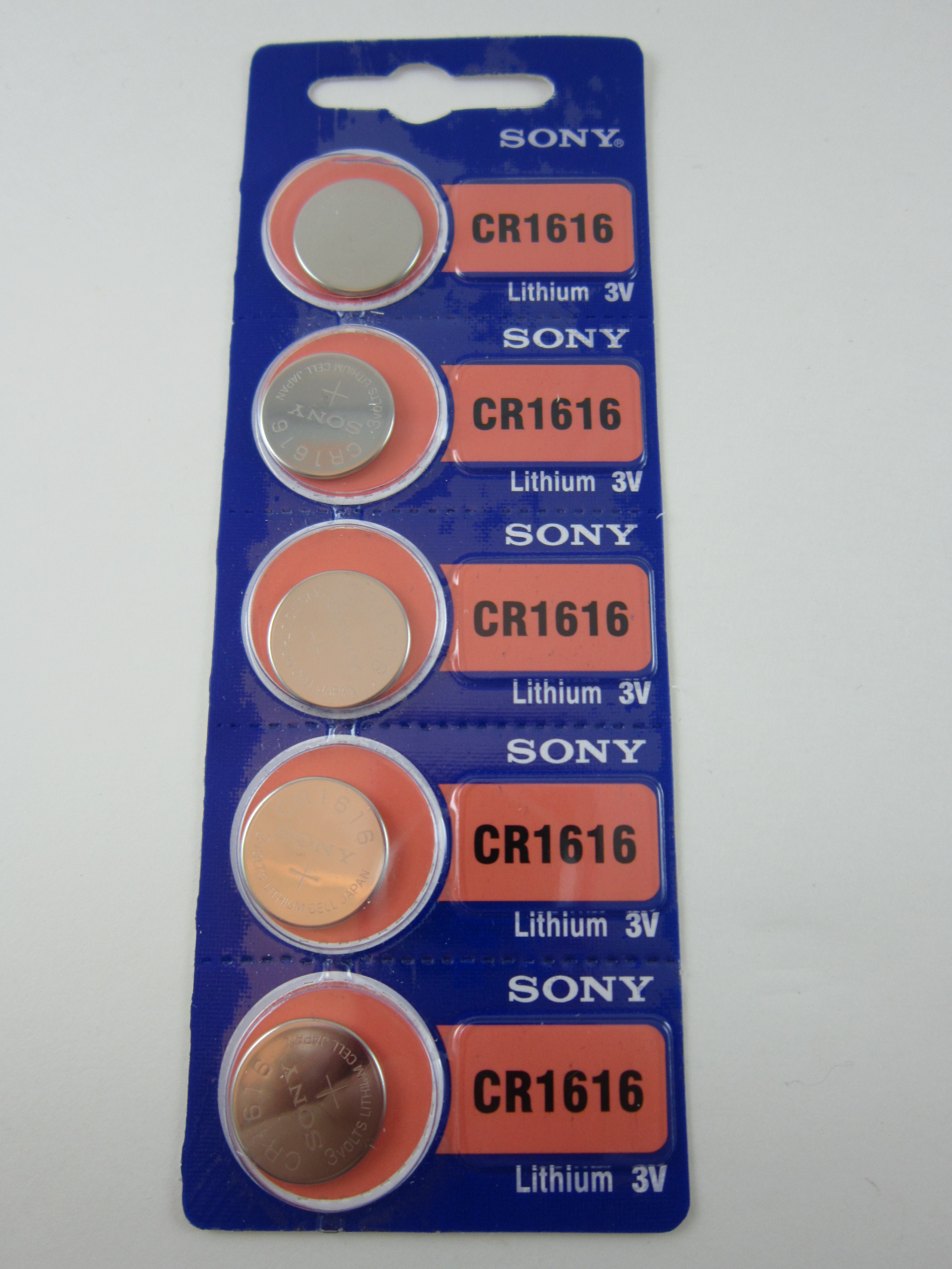 Sony 5x CR1616 BR1616 CR 1616 DL1616 3V Lithium Button Cell Battery