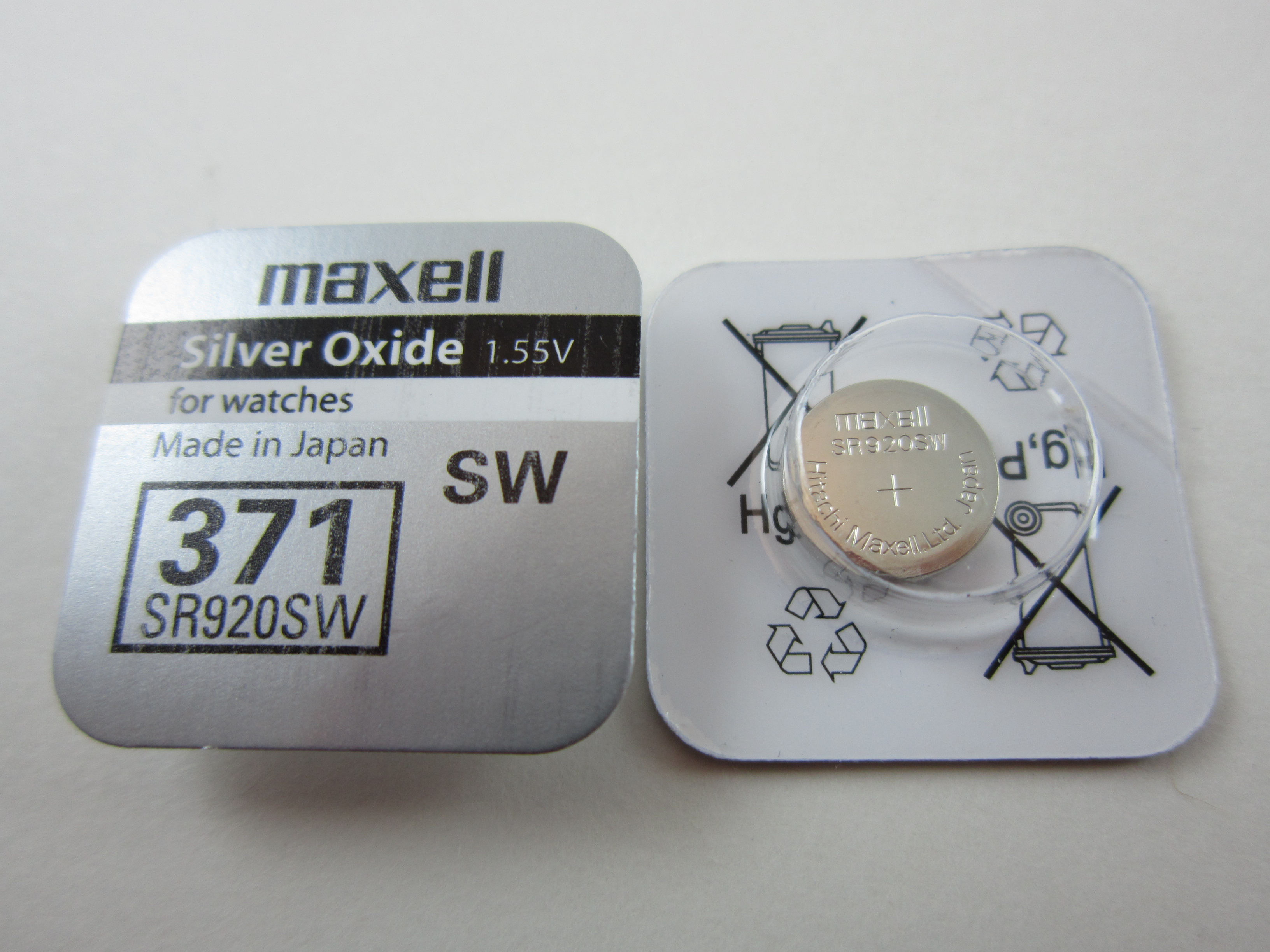 thumbnail image 2 of 10-Pack Maxell 379 Silver Oxide Batteries (SR521SW, 1.55V) – 0% Mercury, Made In Japan 2 of 4