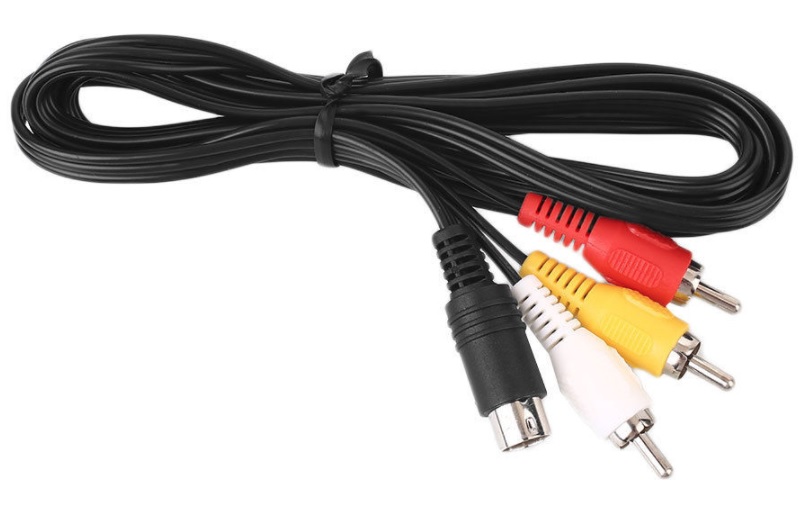 Cavo Alimentazione + AV Audio Video RCA Per Sega Saturn – 5 Piedi (1,5m)